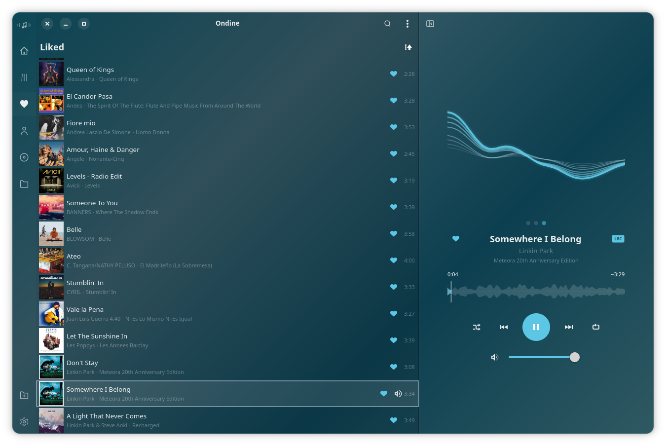 Ondine — Now playing with liked songs